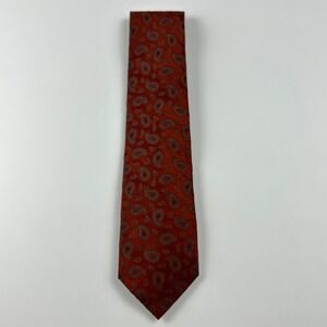 Paul Frederick Sartoriale Rust‎ Paisley 100% Silk Tie Italy